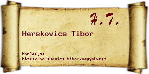 Herskovics Tibor névjegykártya